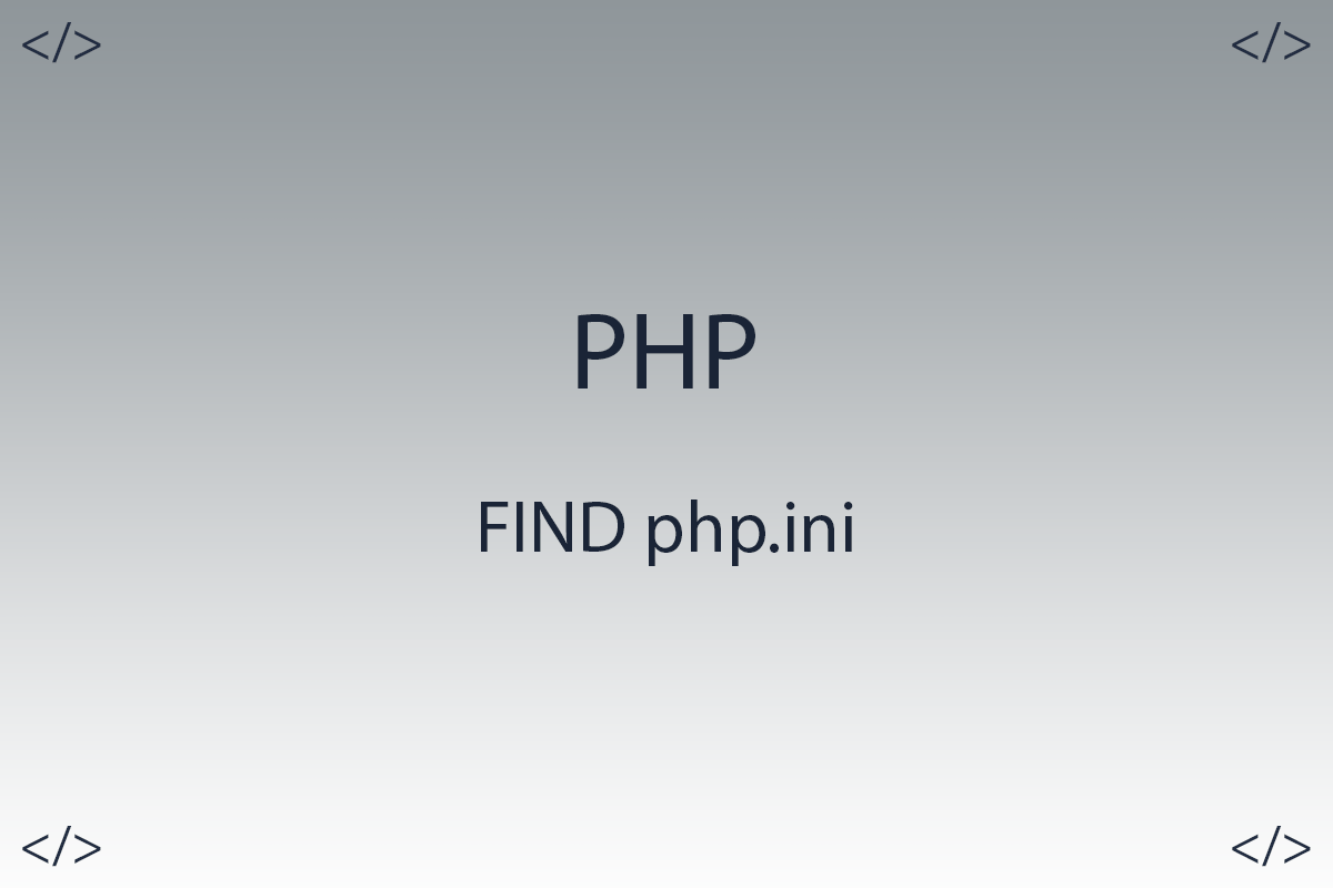 PHP - How to find the php.ini configuration file