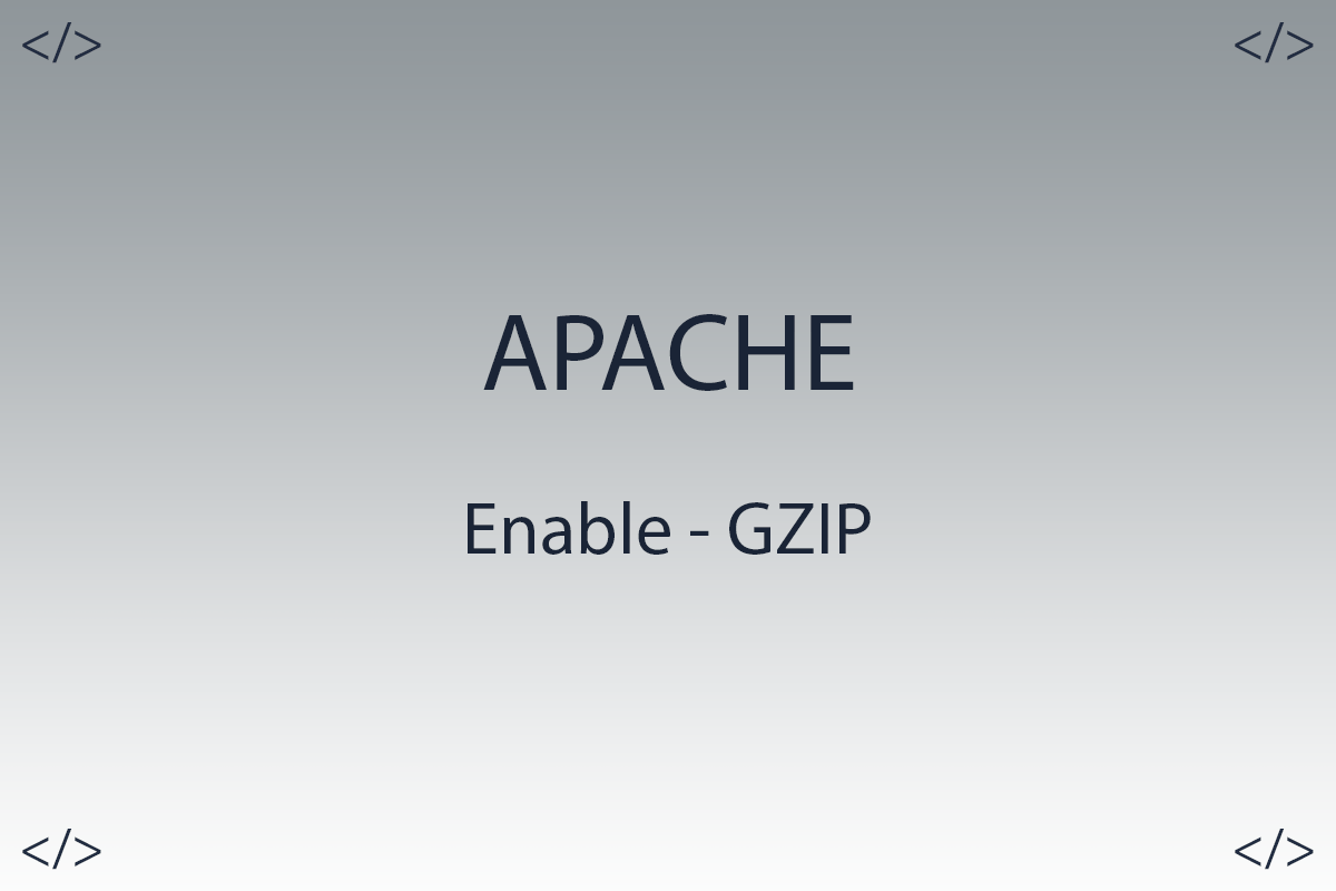 How to enable GZIP compression on Apache web server