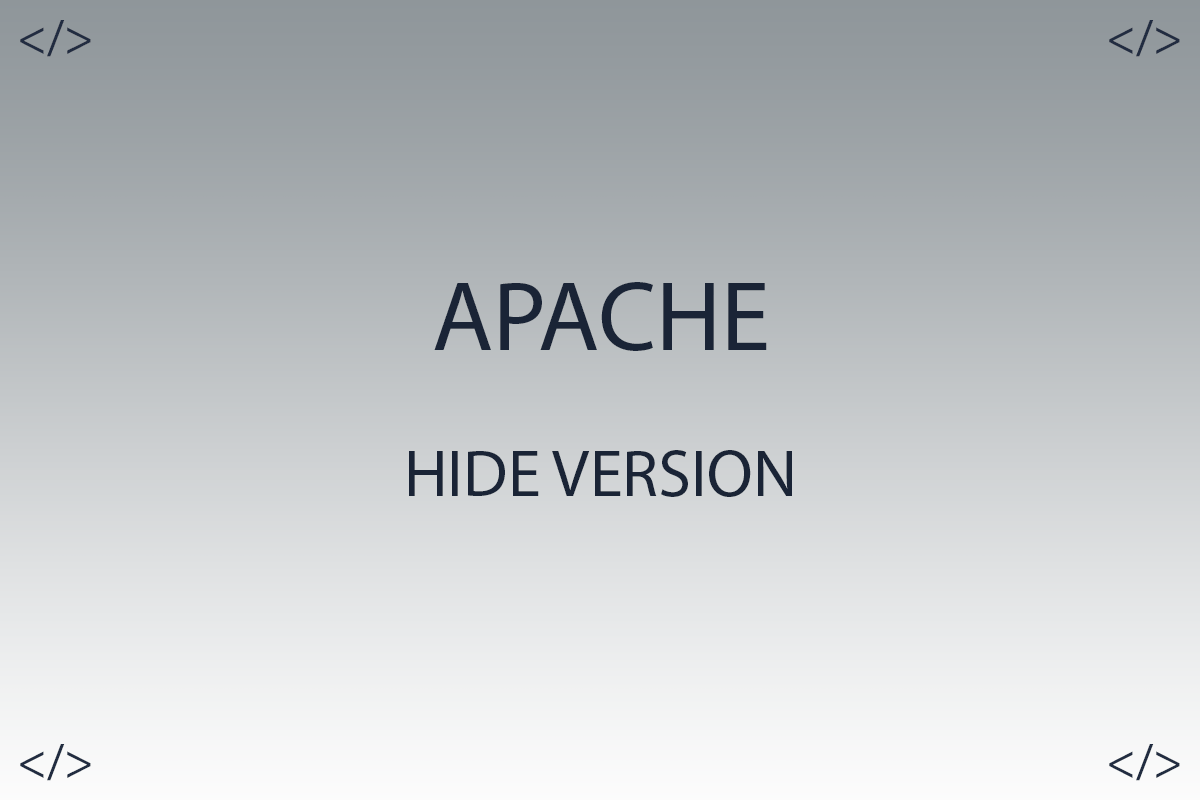 How to hide Apache version in HTTP headers