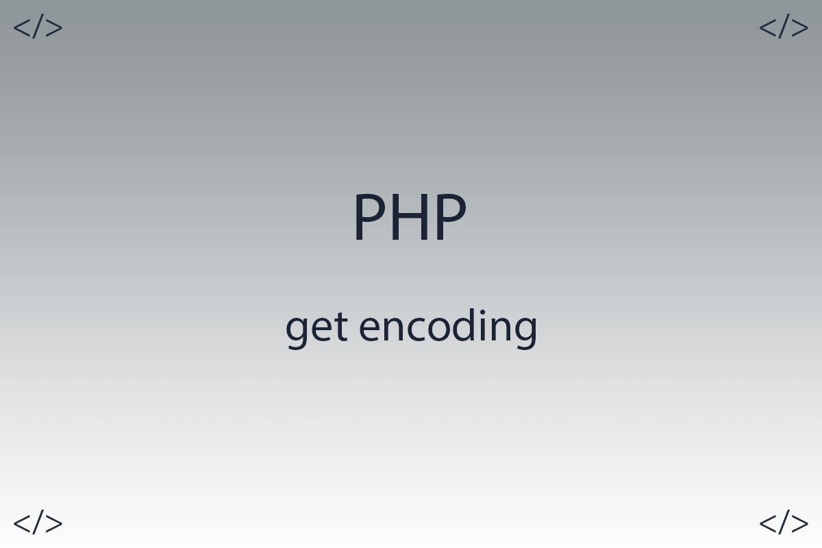PHP - How to find out the encoding of a site.