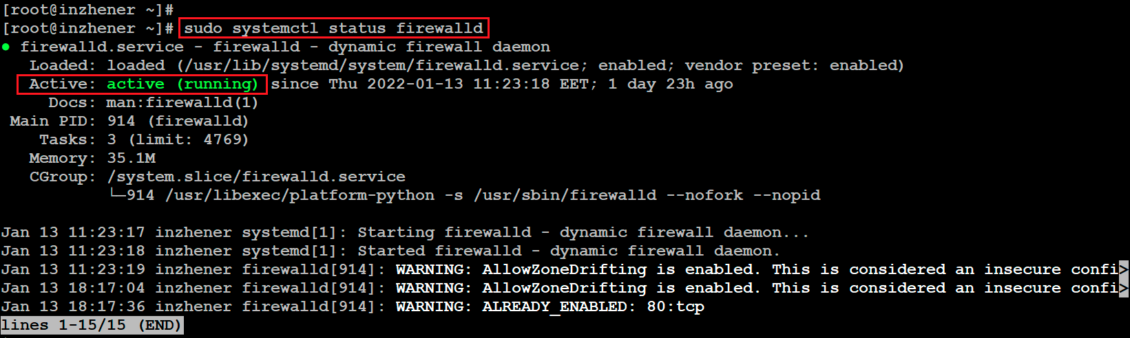 how to temporarily or completely stop the Firewall service on the server