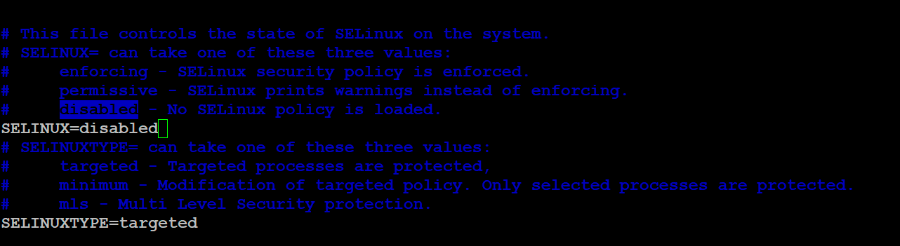 disable SELinux on Linux