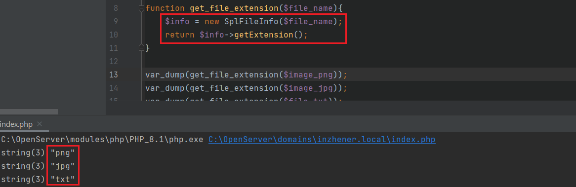 php file extension