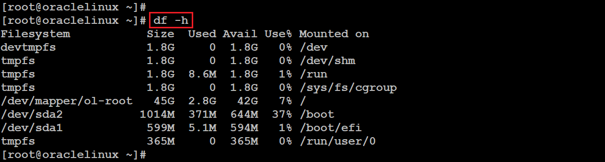 linux disk list