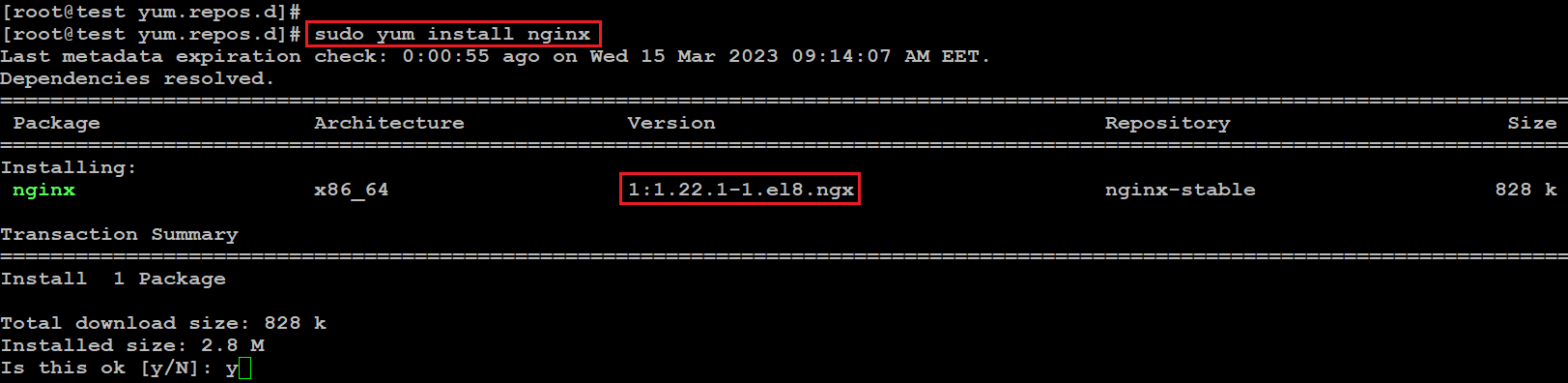 install nginx on centos 8