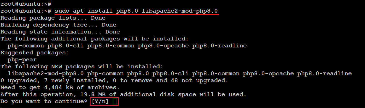 ubuntu install php8