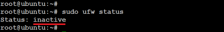 ubuntu ufw status inactive