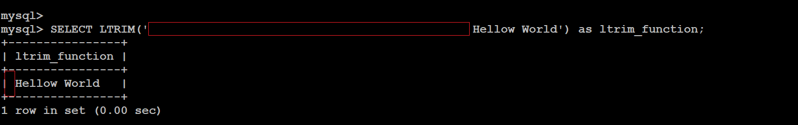 mysql mariadb function trim