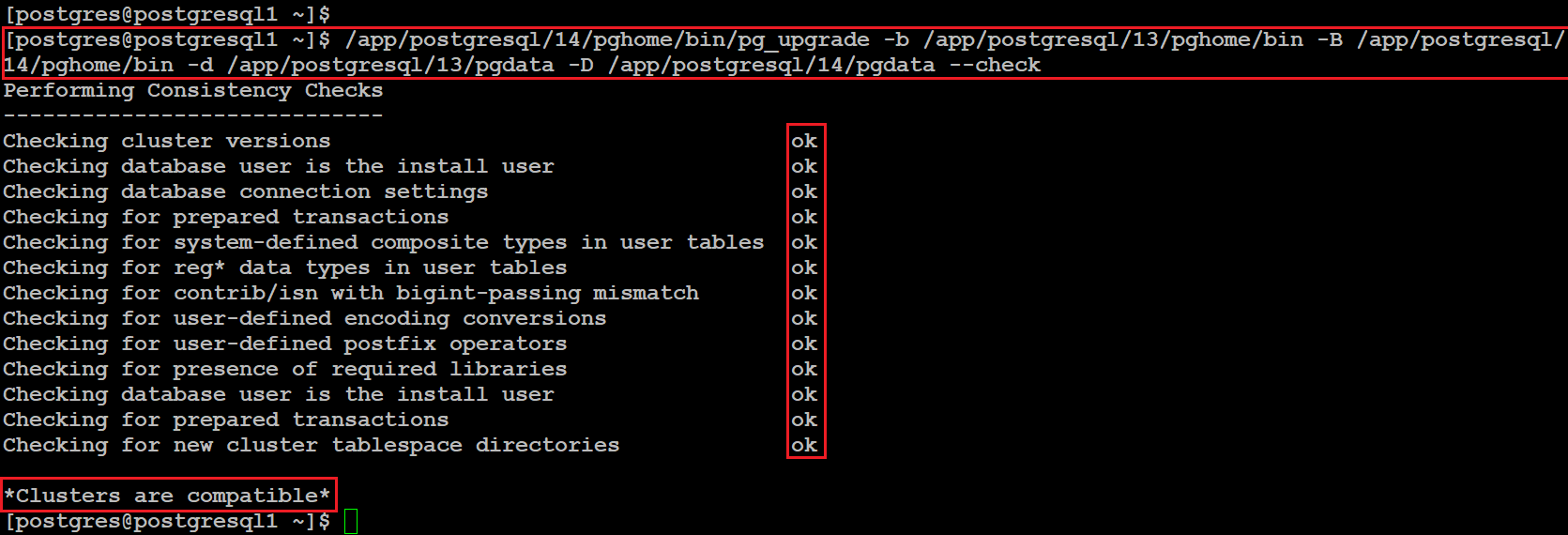 postgresql upgrade