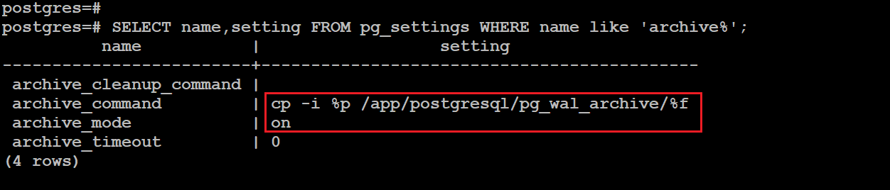 postgresql archive mode
