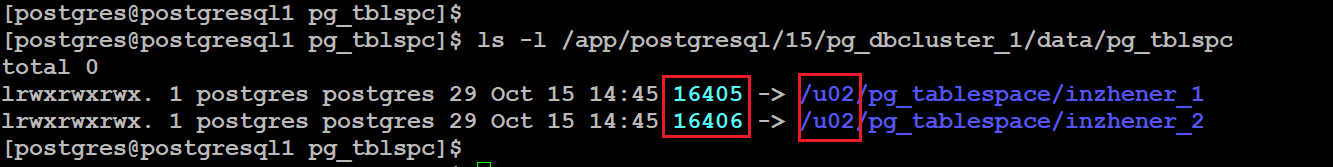 postgresql moving tablespace