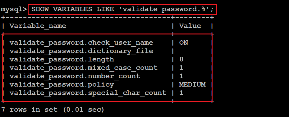 mysql_validate_password